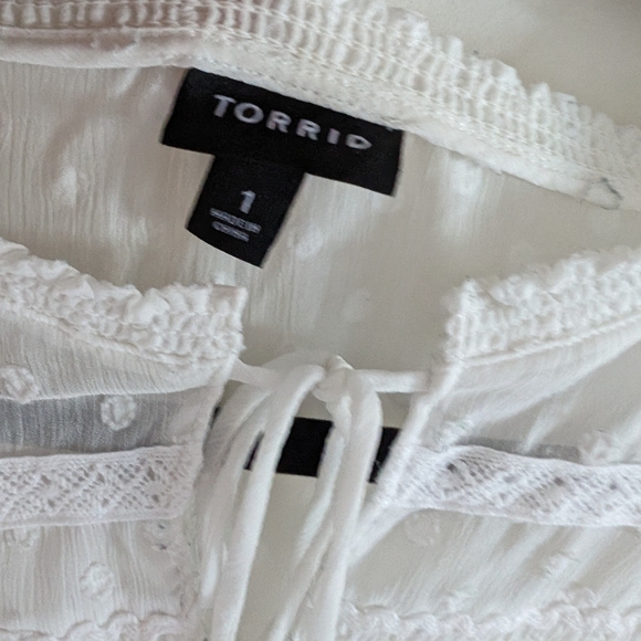 Dot Sheer Blouse - Picture 2 of 4